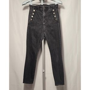 Gap Black Skinny Jeans with Front Slant Pockets